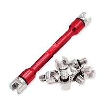 DRC Mini 4.0-6.2mm Red Pro Spoke Wrench w/ Replaceable Tips