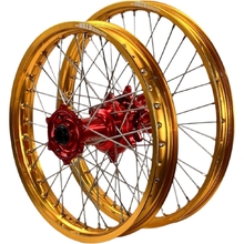 Envy/Excel Honda XR400 96-08 21"/18" Gold/Red Wheel Set