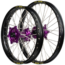 Envy/Excel Honda CRF250/450R 13-26 21"/19" Black/Purple Wheel Set