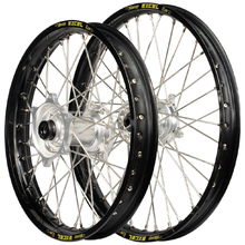 Envy/Excel KTM/Husqvarna/Gas Gas 85 21-24 19"/17" Black/Silver Flat Track Wheel Set