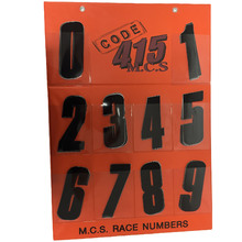 MCS 150mm Senior Black Race Numbers