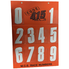 MCS 150mm Senior White Race Numbers