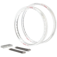 Excel Takasago Yamaha WRF 03-23 21"/18" Silver Rim Set & Spokes