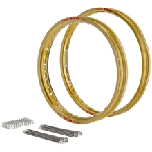Excel Takasago Honda CR125-500 95-01 21"/19" Gold Rim Set & Spokes