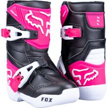 Fox 2027 Comp Black/Pink PeeWee Boots