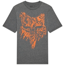 Fox Image Print HD Heather/Dark Grey Kids Tee