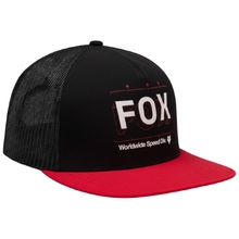 Fox Image Print Black Trucker Hat