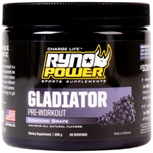 Ryno Power Gladiator Grape Pre-Workout Tub