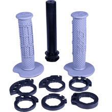 Neken SFH 28.5mm Slim Grey Half Waffle Grips w/ Throttle Tube