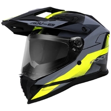 RXT ADV-65 Gloss Grey/Fluro Yellow/Black Adventure Helmet