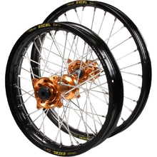 Haan/Excel Takasago KTM/Husqvarna/Gas Gas 65 17-24 14"/12" Black/Orange Wheel Set