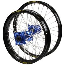 Haan/Excel Takasago Husqvarna TC65 25-27 14"/12" Black/Blue Wheel Set