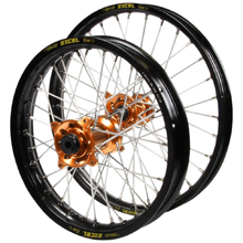 Haan/Excel Takasago KTM 65 SX 25-27 14"/12" Black/Orange Wheel Set
