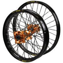 Haan/Excel Takasago KTM 65 SX 25-27 14"/12" Black/Orange/Black Wheel Set