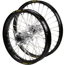 Haan/Excel KTM/Husqvarna/Gas Gas 85 SX/TC/MC BW 25-27 Black/Silver Wheel Set