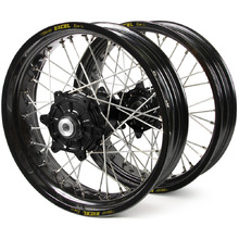 Haan/Excel Takasago KTM/Husqvarna/GAS GAS 690/701/700 08-24 Black Cushed Motard Wheel Set