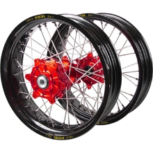 Haan/Excel Takasago KTM/Husqvarna/Gas Gas XC/TE/EC 23-27 17"/17" Black/Red Cush Drive Wheel Set