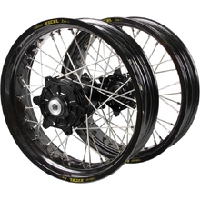 Haan/Excel Takasago KTM/Husqvarna/Gas Gas XC/TE/EC 13-23 17"/17" Black/Black Cush Drive Wheel Set
