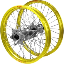 Haan/Excel Takasago Suzuki RM125-250 01-12 21"/19" Yellow/Silver Wheel Set