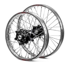 Haan/Excel Takasago Suzuki DL650/1000 V-Strom 14-25 19"/17" Silver/Black Wheel Set