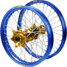 Haan/Excel Takasago Yamaha YZ125-250 07-08 YZ250-450F 07-08 21"/19" Blue/Gold Wheel Set