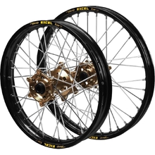 Haan/Excel Takasago Yamaha YZ125-250 07-08 YZ250-450F 07-08 21"/19" Black/Magnesium Wheel Set