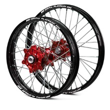 Haan/SM Pro Platinum Honda Africa Twin CRF1000L/CRF1100L 16-24 21"/18" Black/Red Wheel Set