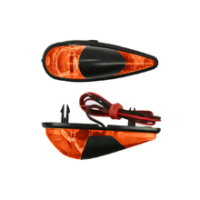 MCS Universal Micro Teardrop Amber Lens Flush Mount Indicator Pair