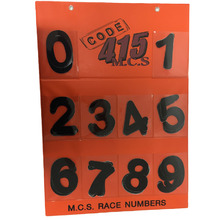 MCS 110mm Junior Black Race Numbers