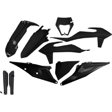 UFO KTM EXC 20-23 Black Plastics Kits With Headlight Surround
