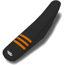 MotoSeat KTM 3-Rib Black/Orange Seat Cover