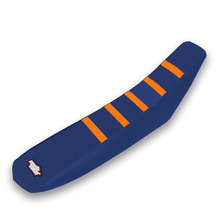 MotoSeat KTM SX/SXF 19-22 EXC/EXCF 20-23 Ribbed Navy/Orange Seat Cover