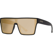 Liive Vision Wasteland Gold Mirror Matte Black Sunglasses