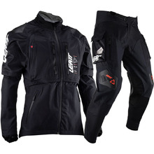 Leatt 2025 4.5 HydraDri Black Waterproof Jacket + Pants