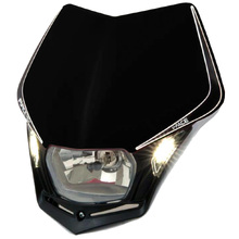 Racetech V-Face Black Headlight & Side LED