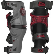 Mobius X8 Grey/Red Knee Brace Set