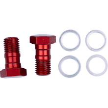 Ride Engineering Honda/Suzuki/Yamaha M10x1.25P Red Brake Banjo Bolt Kit