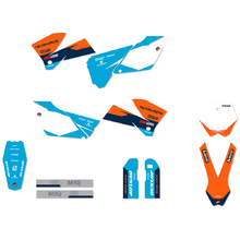 Ninetwo Decals KTM 125-250SX/SXF 05-06 Blue Orange w/ White BGS Graphics Kit