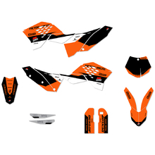 Ninetwo Decals KTM 125-250SX/SXF 07-08 Black Orange w/ Black BGS Graphics Kit