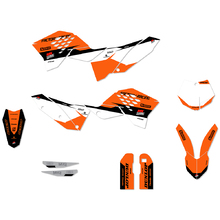 Ninetwo Decals KTM 125-250SX/SXF 07-08 Black Orange w/ White BGS Graphics Kit