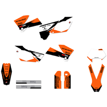 Ninetwo Decals KTM 125-525EXC/EXC-F 05-07 Black Orange w/ White BGS Graphics Kit