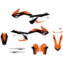 Ninetwo Decals KTM 125-500EXC/EXC-F 14-16 Black Orange w/ White BGS Graphics Kit