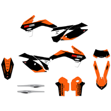 Ninetwo Decals KTM 125-500EXC/EXC-F 14-16 Black Orange w/ Black BGS Graphics Kit