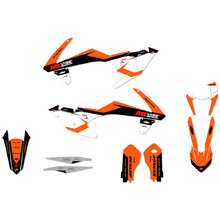 Ninetwo Decals KTM 125-500EXC/EXC-F 17-19 Black Orange w/ White BGS Graphics Kit