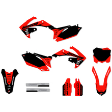 Ninetwo Decals Honda CRF250R 10-13 CRF450R 09-12 Red Black w/ Black BGS Graphics Kit