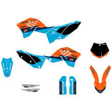 Ninetwo Decals KTM 125-250SX/SXF 07-08 Blue Orange w/ Black BGS Graphics Kit