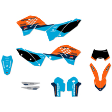 Ninetwo Decals KTM 125-530EXC/EXC-F 08-11 Blue Orange w/ Black BGS Graphics Kit