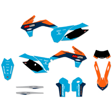 Ninetwo Decals KTM 125-500EXC/EXC-F 14-16 Blue Orange w/ Black BGS Graphics Kit