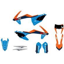 Ninetwo Decals KTM 125-500EXC/EXC-F 17-19 Blue Orange w/ Black BGS Graphics Kit