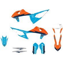 Ninetwo Decals KTM 125-500EXC/EXC-F 20-21 Blue Orange w/ White BGS Graphics Kit